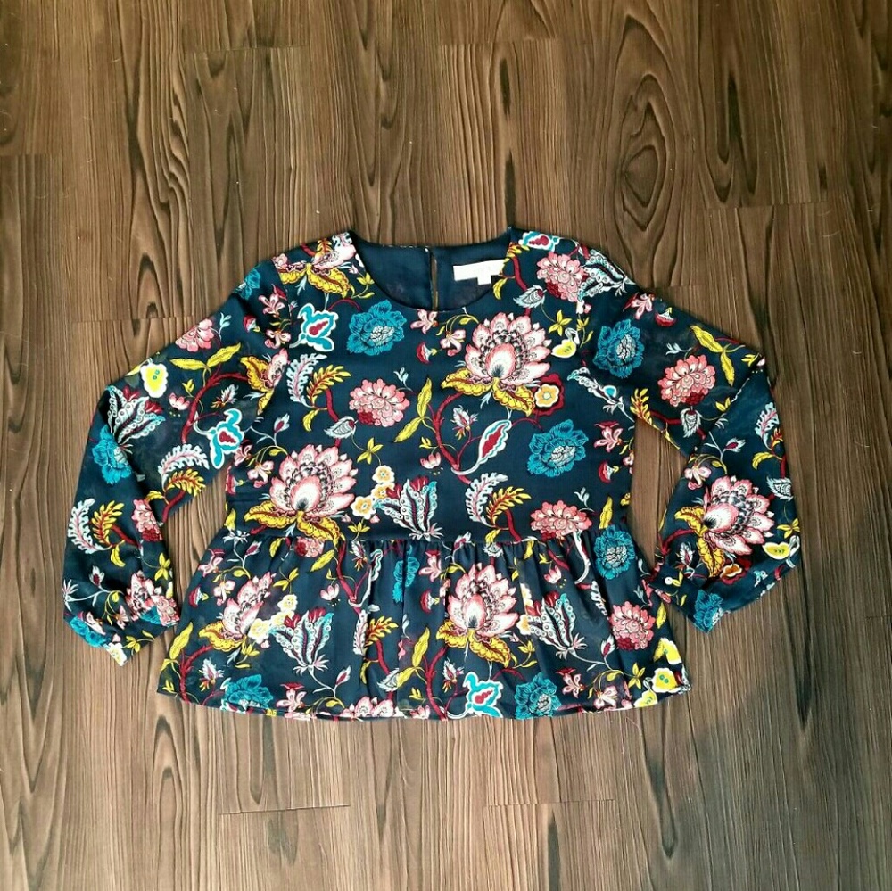 Peplum Floral Top